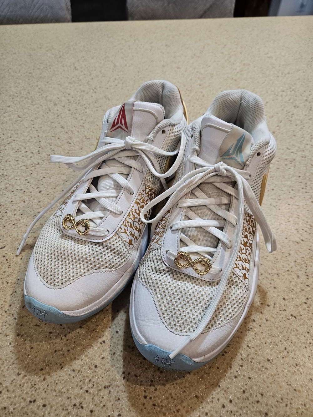 Nike Women's Chinese New Year Sneakers with Gold Accents and Red & Teal Logos